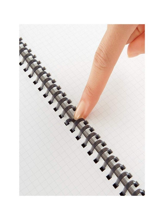 كوكويو. دفتر ملاحظات ذو حلقات ناعمة للأعمال، مربعات 5 مم، 70 ورقة، أسود (B6) - عبوة من 3 قطع - Image 4